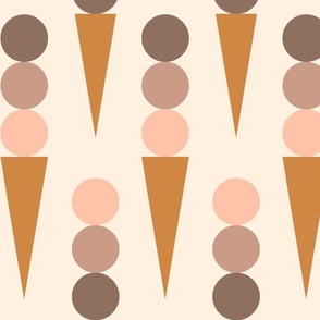 Minimalist Maximalist Ice Cream Cones