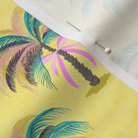 colorful palms with pink ribbons | small