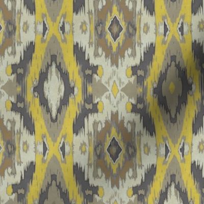 Ikat style pattern	yellow