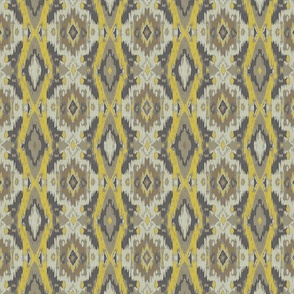 Ikat style pattern	yellow