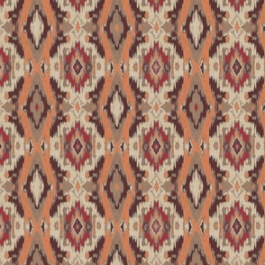 Ikat style pattern	brown gray