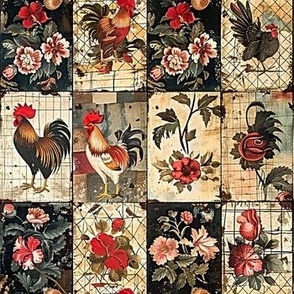 Patchwork Roosters 6