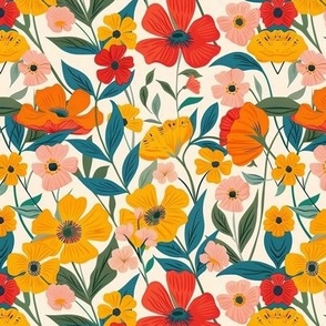 Bright Abstract Flowers