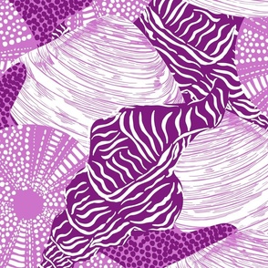 Abstract Shells Purple Tones