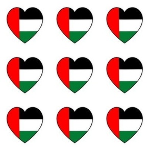 United Arab Emirates flag hearts