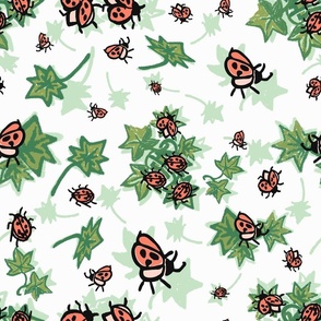 ladybugs ivy white