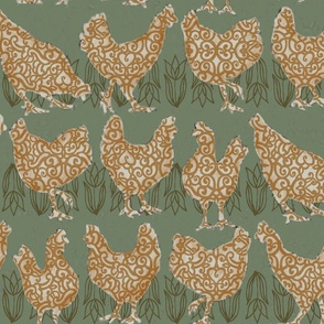 Antique chickens