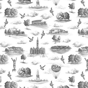 philly grey toile pattern small