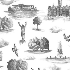 philly grey toile pattern