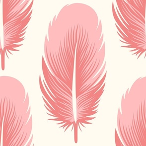 3106 D  Large - pink feathers