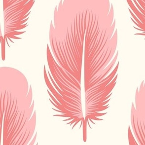 3106 D Medium - pink feathers