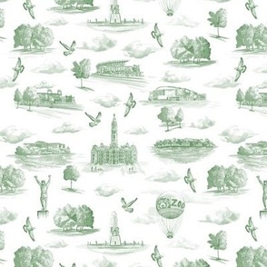 philly green toile pattern small