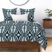 Metro Retro - Midcentury Modern Geometric Blue Jumbo 