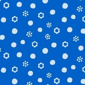Flora Polka (Blue)