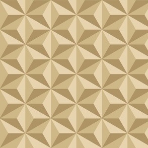 M ✹ Cosmic Prism Geometry in Gold for College Sports Decor