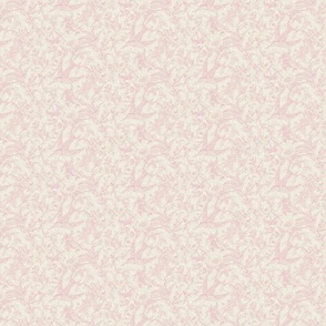 French Country Vintage Birds and Blush Pink and cream_Small