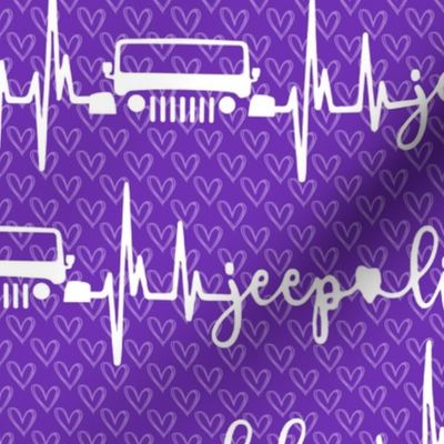 Jeep Life Heartbeat Purple