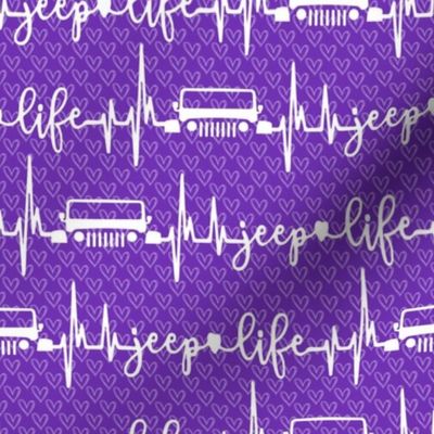 Small Jeep Life Heartbeat Purple