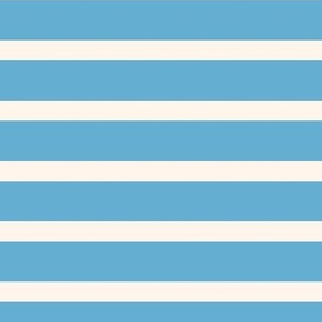 Blue Grotto Breton Stripes Reversed Light Blue and Cream Coastal Cabana Summer Beach House Stripe