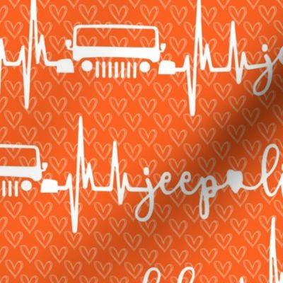 Jeep Life Heartbeat Orange