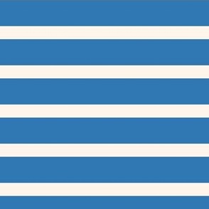 French Blue Breton Stripes Reversed Muted Navy Blue and Cream Coastal Cabana Summer Beach House Stripe