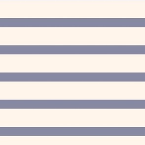 Breton Purple Grey French Sailor Stripe Lavender Grey and Cream Nautical Stripes