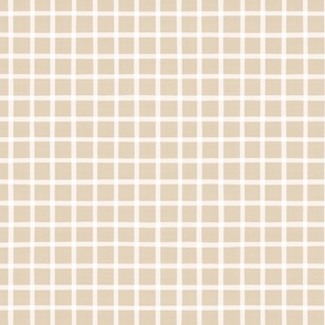 Simple Checker Pattern Coordinate For Fleur de Lis Pattern Beige White