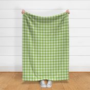 FS Apple Green Plaid with White Background Fabric 