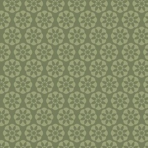Monochromatic Bontemps Floral in saturated green