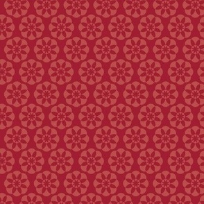 Monochromatic Bontemps Floral in saturated Red