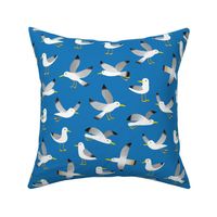 Seagulls on blue, medium scale by Cecca Designs
