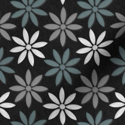 glass and marble tile flowers
