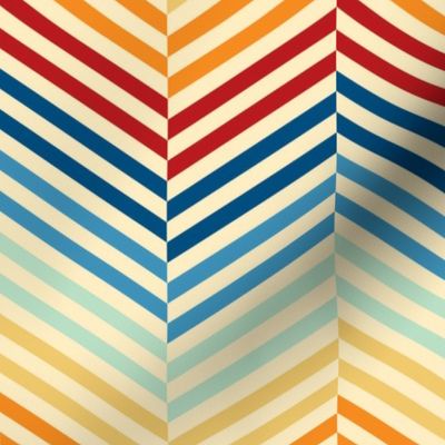 Chevron Rainbow Pop Print