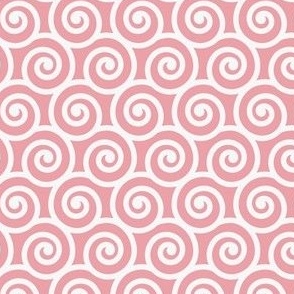 Bold Swirls on Bubble Gum Pink eca0a8: Extra Small