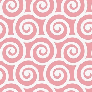 Bold Swirls on Bubble Gum Pink eca0a8: Medium