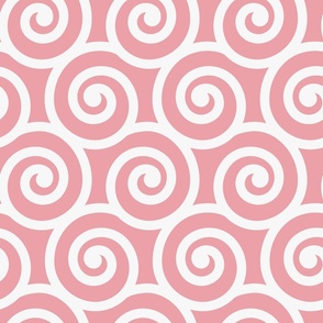 Bold Swirls on Bubble Gum Pink eca0a8: Large