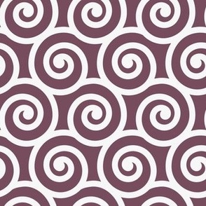 Bold Swirls on Burgundy 774c5d: Small