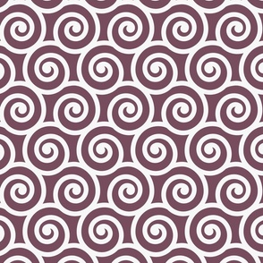 Bold Swirls on Burgundy 774c5d: Medium