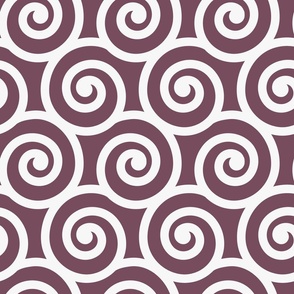 Bold Swirls on Burgundy 774c5d: Large