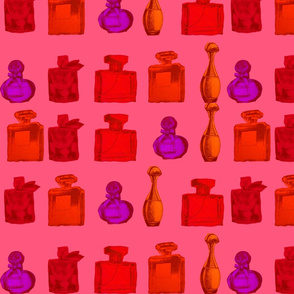 perfume bottles on parade