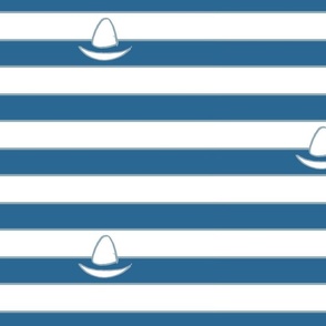 12" rep sailboat blue stripes