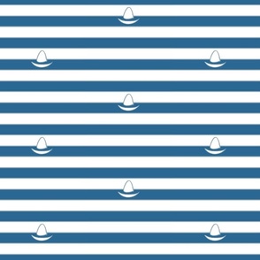 6 "rep sailboat blue stripes