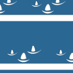 12" rep sailboats on blue sea