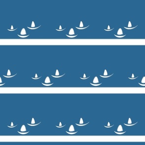 6" rep sailboats boats on blue sea