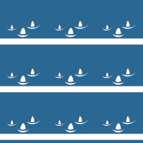 3" rep sailboats boats on blue sea