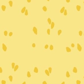 Spring petals non-directional ditsy print in yellow (Spring Collection)