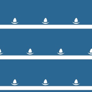 3" rep sailboating blue sea stripes