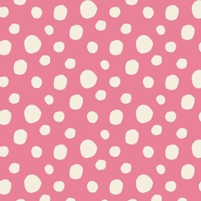    Bubble gum pink Polka Dot Large