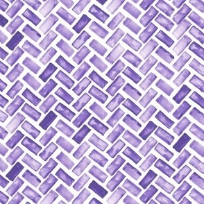 325 – Small scale purple lavender Tessellated organic geometric brick pavers in monochromatic watercolor for kids and adult apparel, wallpaper, garden room tablecloths, sweet table runners, duvet covers and pillows 
