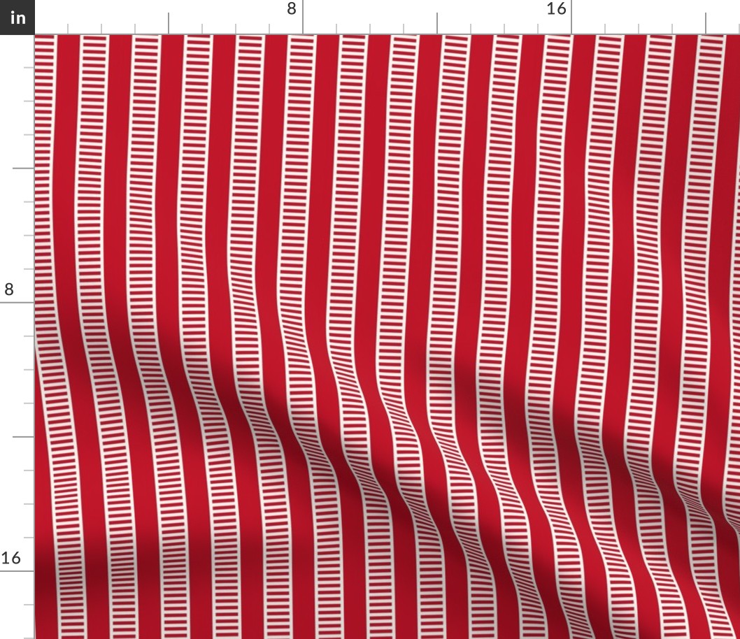 Railway Stripe_Small_Goji Berry Red